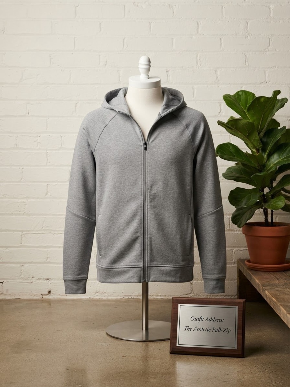 Kenneth Cole Men's Gray Full-Zip Hooded Sweater